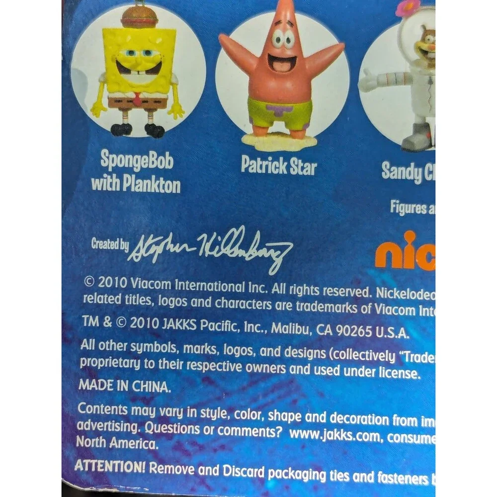 Vtg 2010 JAKKS Pacific SpongeBob SquarePants Poseable Figure Lot - SpongeBob...